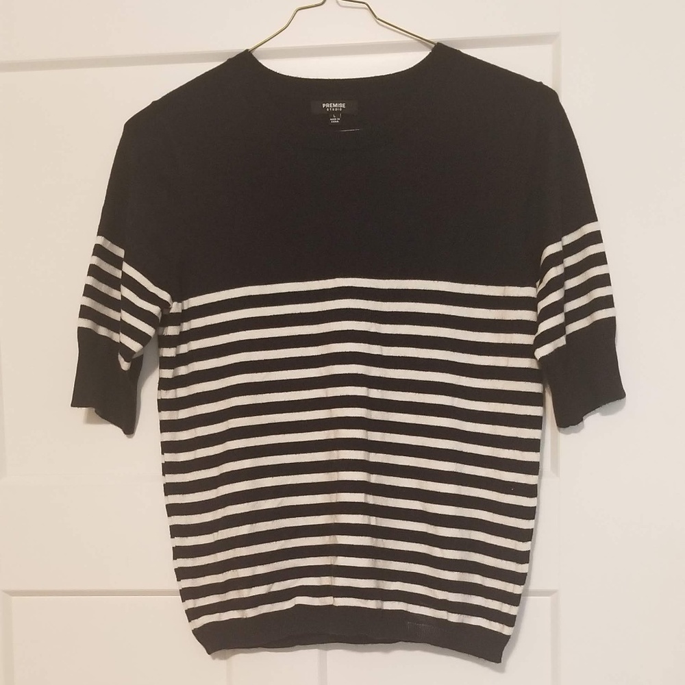 Cute Blue and white striped sweater